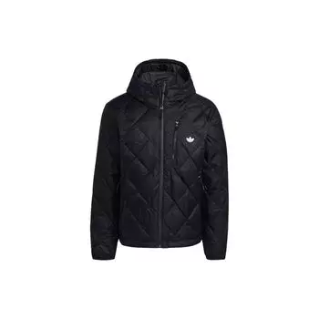 Adidas Originals однотонный пуховик с логотипом и капюшоном, мужская верхняя одежда, черный HL9205 XS