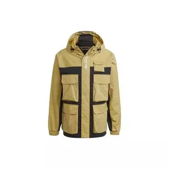 Adidas Originals Trefoil G Outd Парка для скалолазания с несколькими карманами и цветными блоками, мужская куртка с капюшоном, верхняя одежда Sandstorm H09359 M