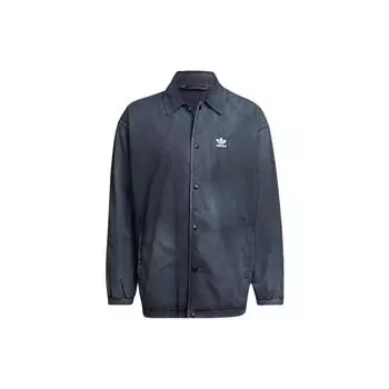 Adidas Originals Trefoil Gradient Logo Print Snap Jacket Мужская верхняя одежда Синий HK7513 S