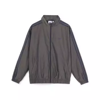 Adidas Originals Trefoil Subtle Shimmer Slim Fit спортивная куртка с воротником-стойкой Мужская верхняя одежда темно-серый темно-синий HC2189 S