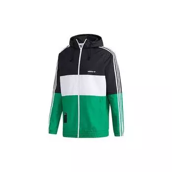 Adidas Originals Trefoil X Goofy WB Disney Повседневная спортивная куртка с капюшоном Мужская верхняя одежда Черный Зеленый GP6480 XL