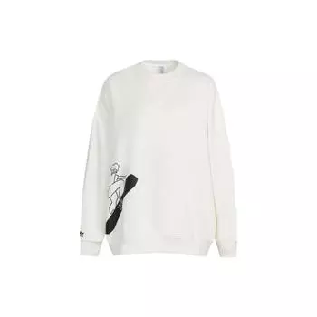 Adidas Originals Trefoil X Nagaba Yu X Su Yiming Collaborative Collection Side Comic Skateboard Пуловер с круглым вырезом IK4315 M