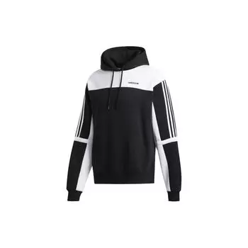 Adidas Originals Трилистник с логотипом и цветными блоками, мужская толстовка с капюшоном, черный, белый GD2077 S