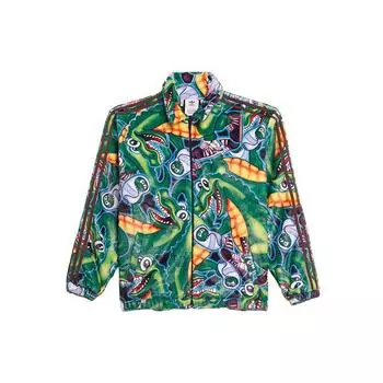 Adidas Originals X Kerwin Frost с мультяшным принтом и воротником из искусственного меха, мужская куртка, зеленая H66306 S