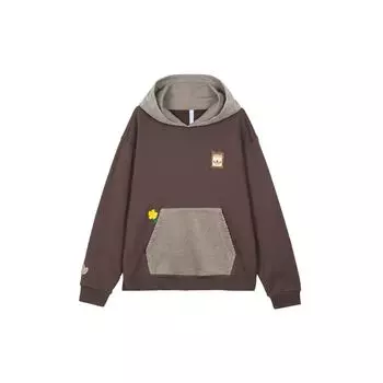 Adidas Originals X Melting Sadness Rabbit Hole Series Толстовка с контрастной вышивкой логотипа Топы унисекс Коричневый HY4187 XXXS
