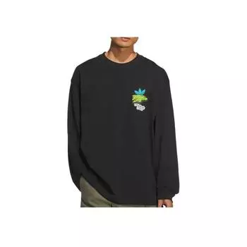Adidas Оригиналы SS25 Мода Простой Эстетичный Универсальный Худи Мужские Толстовки Черный JL7499 L