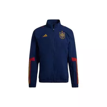 Adidas Осень/Зима 2022 Американский Ретро Логотип Футбольная Спортивная Куртка Мужская Верхняя Одежда Темно-Синий HE8813 M