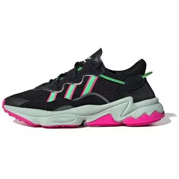 Adidas Ozweego Black Shock Lime Pink Женские кроссовки Core-Black Shock-Pink EE5714