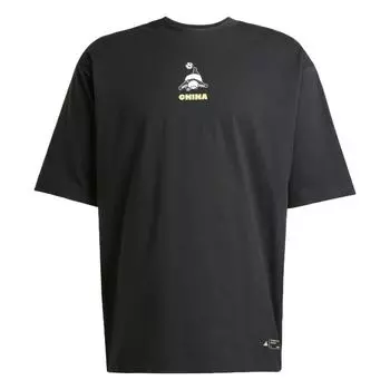 Adidas Panda Goal T Удобная Дышащая Футболка Пуловер с Круглым Вырезом и Коротким Рукавом Унисекс Футболки Черный JZ3270 XL