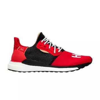 Adidas Pharrell x Solar Hu Glide ST Китайский Новый год мужские кроссовки Red Scarlet Footwear-White EE8701