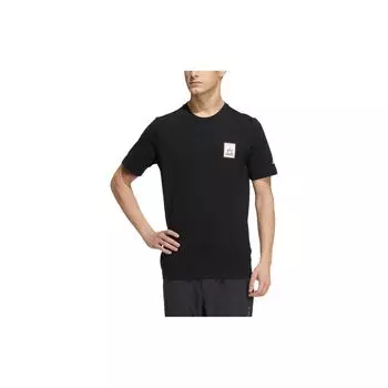 Adidas Повседневная футболка с круглым вырезом и графическим принтом для мужчин, черная HT3210 XS
