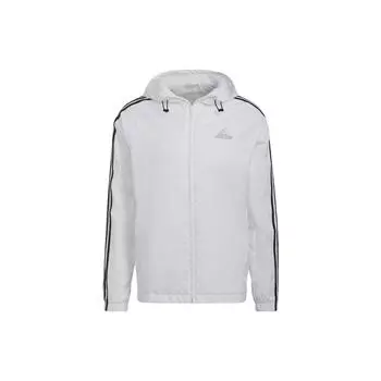 Adidas Повседневная куртка с длинным рукавом с капюшоном Мужская верхняя одежда Белый HE4318 L