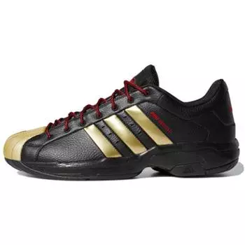 Adidas Pro Model 2G Low Китайские новогодние мужские кроссовки Black Core-Black Gold-Metallic FX7101 40