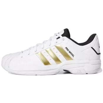 Adidas Pro Model 2G Low White Gold Metallic Мужские кроссовки Cloud-White Core-Black H68060 40