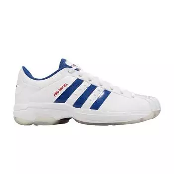 Adidas Pro Model 2G Low White Royal Blue Мужские кроссовки Cloud-White Vivid-Red FZ1393 45