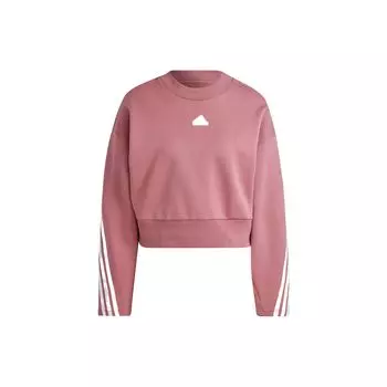 Adidas пуловер с длинным рукавом в полоску с логотипом, женские топы, пурпурный IB8498 L