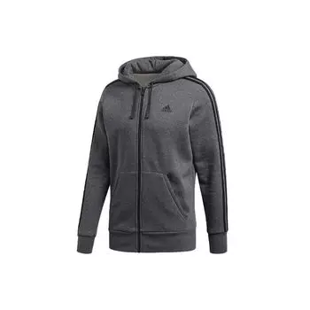 Adidas Pure Color Повседневная спортивная куртка с капюшоном на шнурке Мужские топы Серый CD8712