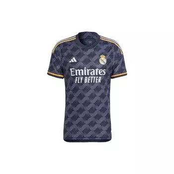 Adidas Real Madrid 23/24 Away Джерси Спортивная футболка с коротким рукавом Версия для игроков Мужские топы Legacy-Indigo IA5138 XXL