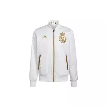 Adidas Real Madrid Футбольная куртка-бомбер с логотипом Tiger Year Мужская верхняя одежда Белая HA2530 S