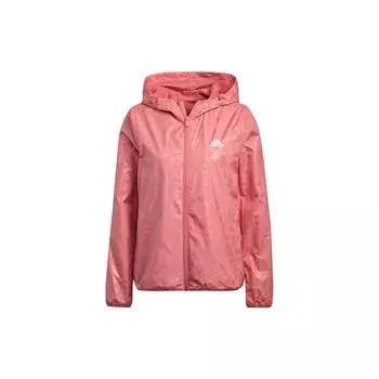 Adidas с цветочным принтом приталенная куртка с капюшоном женская верхняя одежда пурпурный GQ0617 S