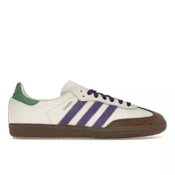 Adidas Samba OG Off White Purple Green Женские кроссовки Cream Collegiate-Purple Preloved-Green ID8349 36