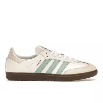 Adidas Samba OG White Hazy Green Женские кроссовки Cream Cloud-White Wonder-White IH2752 42