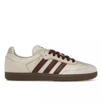 adidas Samba OG Wonder White Maroon женские кроссовки кремово-серые IG1987 43