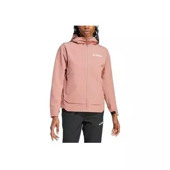 Adidas Серия Путешествия и Отдых Куртка Софтшелл на Молнии с Капюшоном и Длинным Рукавом Женская Куртка Теплая Земляной Коричневый JC6861 M