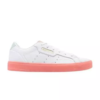 Adidas Sleek White Glow Orange Женские кроссовки Cloud-White Signal-Coral FW5463