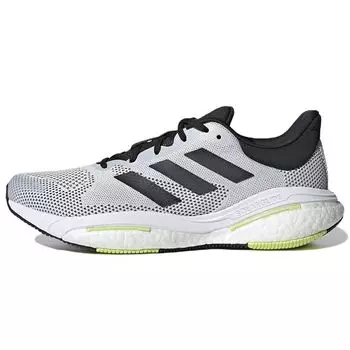 Adidas SolarGlide 5 White Pulse Lime Мужские кроссовки Cloud-White Core-Black GX5472 46