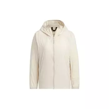 Adidas Женская куртка с капюшоном и дышащим солнцезащитным покрытием Solid Logo Outdoor UPF50+, коричневая IS0278 L