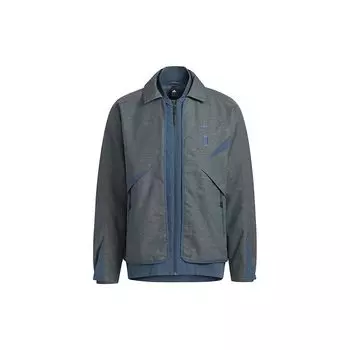 Adidas Spliced Training Stand Collar Спортивная куртка Мужская верхняя одежда Серый HY5846 M