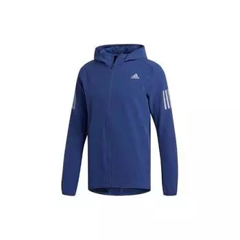 Adidas сплошной цвет беговая куртка с капюшоном мужская верхняя одежда синий FR0800 M