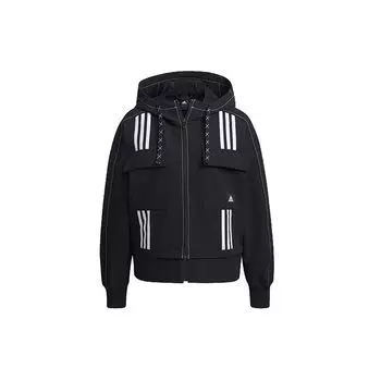 Adidas Спортивная повседневная куртка с капюшоном Женские куртки Черные GP0628 S
