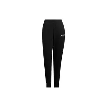 Adidas Спортивные брюки с эластичным поясом и манжетами, женские брюки черного цвета IC4474 S