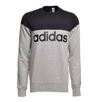 Adidas Спортивный повседневный удобный трикотажный свитер с логотипом, мужская толстовка серого цвета AZ8348 S