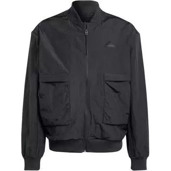 Adidas Sportswear M CE Q3 PR BJKT однотонная бейсбольная куртка с воротником-молнией, спортивная мужская куртка черного цвета IY1505 M