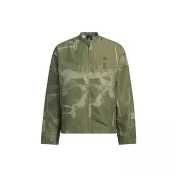 Adidas SS22 с логотипом и принтом, однотонная мужская куртка на молнии, верхняя одежда, зеленая HE5151 L
