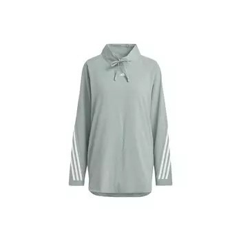 Adidas SS23 Быстросохнущий свободный спортивный свитер с длинным рукавом с капюшоном для женщин Зеленый HS2378 S