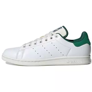 Adidas Stan Smith белые зеленые замшевые каблуки мужские кроссовки Cloud-White Crystal-White ID2007 40