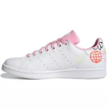 Adidas Stan Smith Doodle — белые розовые женские кроссовки Cloud-White True-Pink FX5680 36