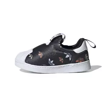 adidas Superstar 360 I Repeat Logo — Черные детские кроссовки Core-Black Cloud-White Semi-Impact-Orange GX1870