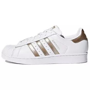 Adidas Superstar White Metallic Женские кроссовки Running-White Cyber-Metallic CG5463