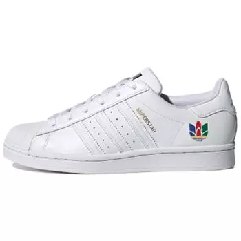 Adidas Superstar White Real Magenta Женские кроссовки Cloud-White FW3694