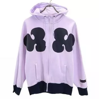 adidas sweat Zip hoodie XS purple Fleece-lined dolman Women Used