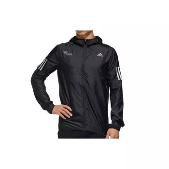 Adidas Светоотражающая куртка для бега с капюшоном Мужская верхняя одежда Черный FS5609 XL