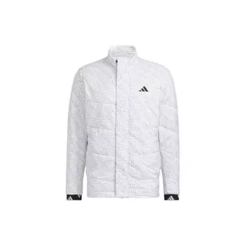 Adidas Свободная куртка с длинным рукавом и логотипом, белая, HY0980 XL