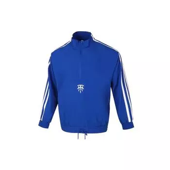 Adidas T-Mac Classic Stripe Logo Пуловер с полумолнией на молнии Мужская куртка Синяя GH6689 L