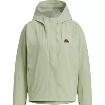 Adidas Tech Rain Jacket Водонепроницаемая спортивная повседневная куртка с капюшоном Женская куртка-палатка-зеленый JJ1092 M