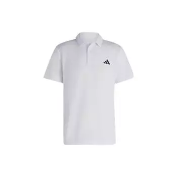 Adidas Теннисная рубашка-поло из ткани с однотонным логотипом Мужские топы белого цвета HR8729 XXL